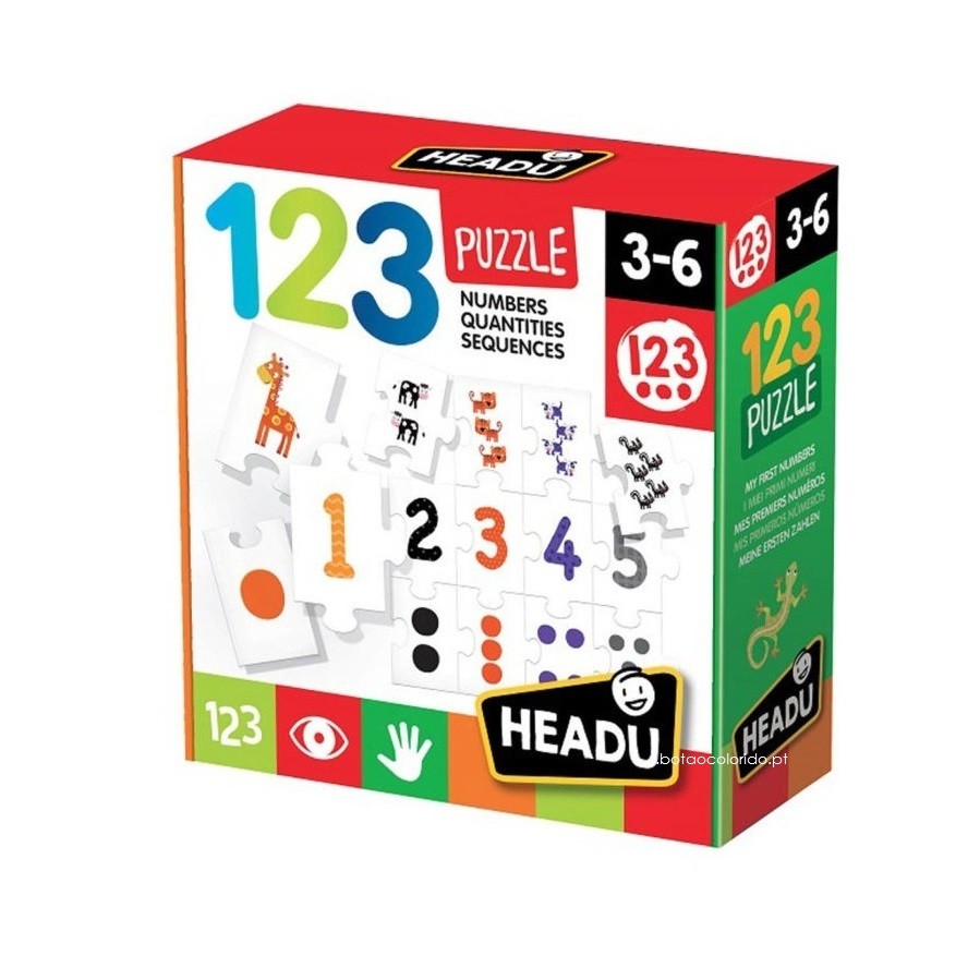 123 Puzzle - Headu 3-6 anos