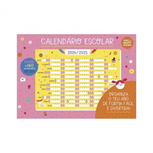 Calendário Escolar 24/25 com Autocolantes