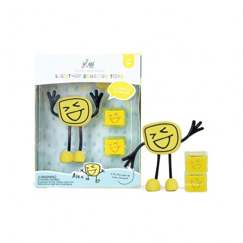 GLO PALS - PERSONAGEM + 2 CUBOS LUMINOSOS AMARELO