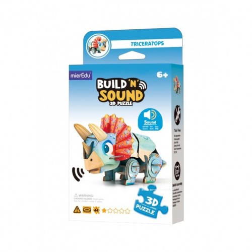 BUILD N' SOUND 3D PUZZLE - TRICERATOPS