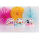 3 x Glitter Rainbow Snow Domes
