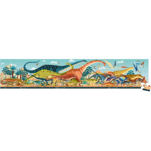 PUZZLE + POSTER - PANORÂMICO DE DINOSSAUROS