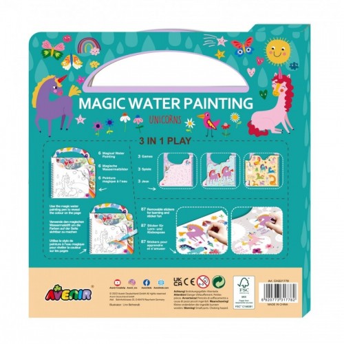 UNICÓRNIOS - LIVRO COLORIR COM ÁGUA E ACTIVIDADES