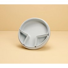 PRATO DE SILICONE 2 EM 1 COGUMELO - AZUL