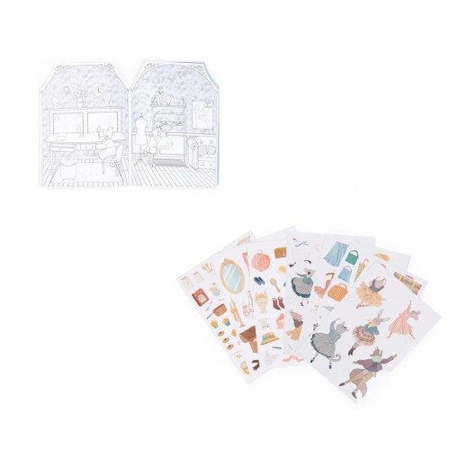 ESCOLA DE DANÇA - CADERNO DE COLORIR COM AUTOCOLANTES